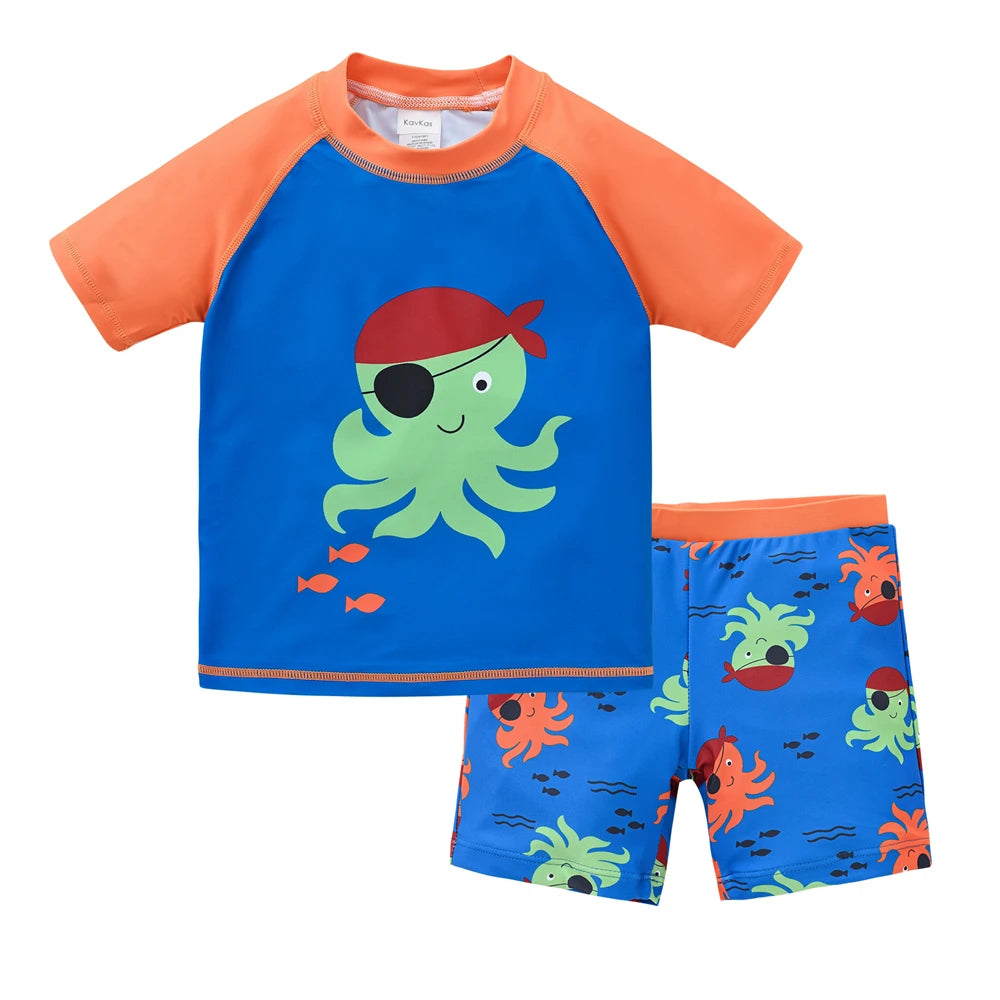 Ensemble de maillots de bain - Style estival pour les petits surfeurs en herbe