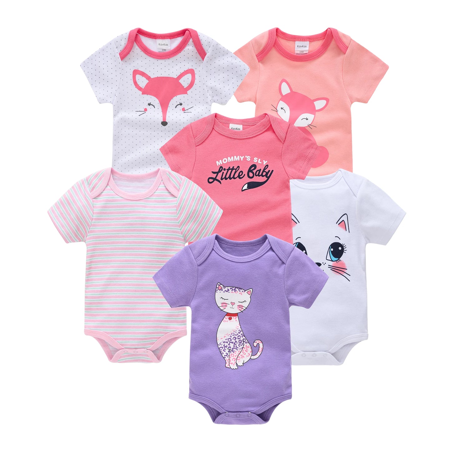 Ensemble de bodies bébé avec adorables motifs d'animaux - Confort et style pour les petits explorateurs